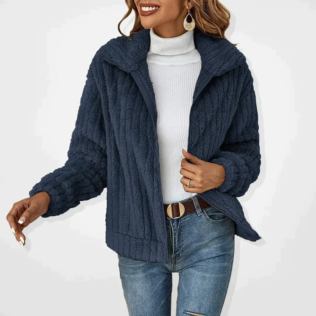 Callista – Teddy vest van ribstof