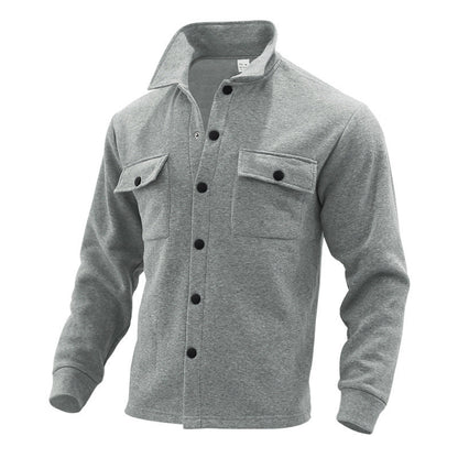 Heren Overshirt Jas met Lange Mouwen en Borstzakken
