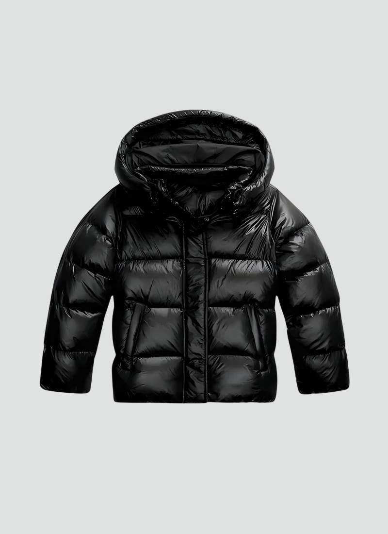 Warme Korte Gewatteerde Pufferjas met Capuchon voor Dames