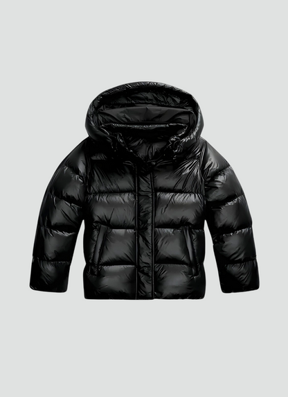 Warme Korte Gewatteerde Pufferjas met Capuchon voor Dames