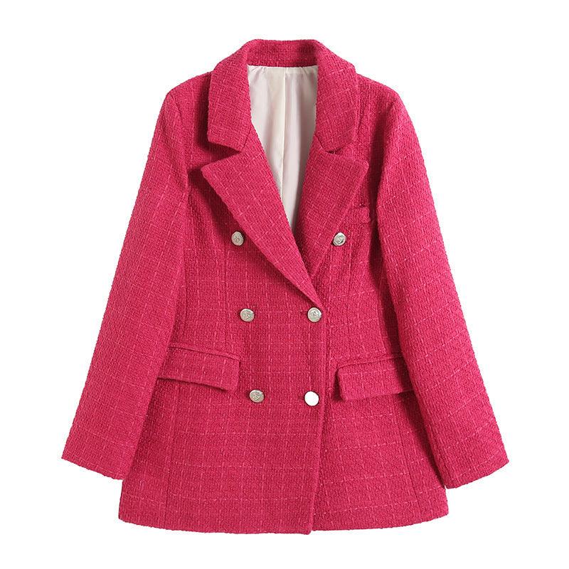 Odette - Tweed Blazer met Dubbele Knopenrij voor Dames