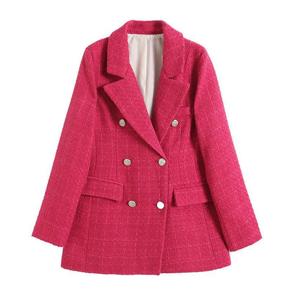 Odette - Tweed Blazer met Dubbele Knopenrij voor Dames