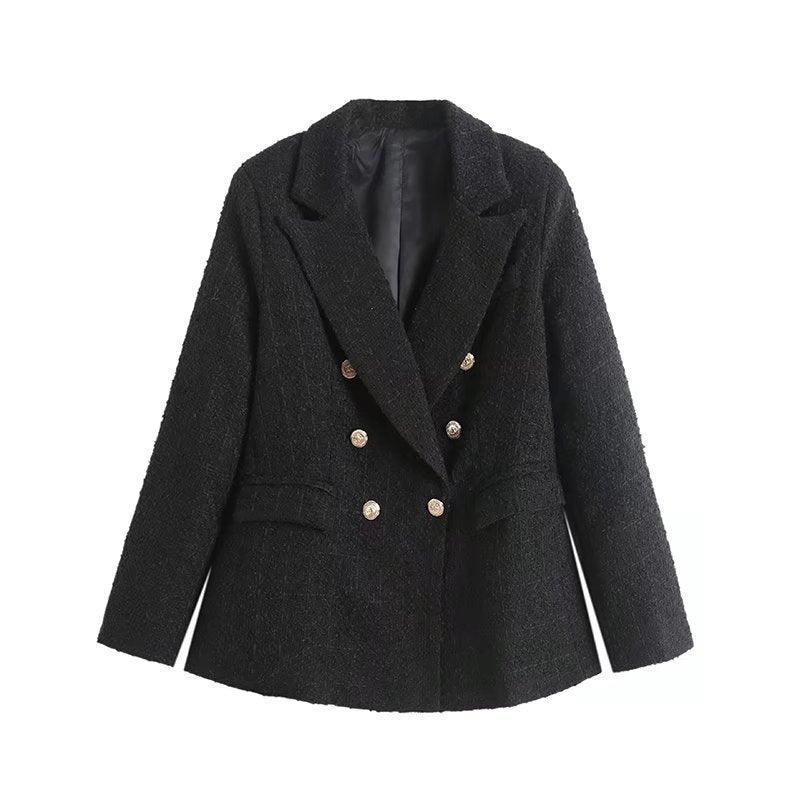 Odette - Tweed Blazer met Dubbele Knopenrij voor Dames