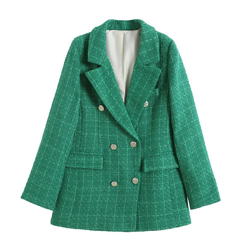 Odette - Tweed Blazer met Dubbele Knopenrij voor Dames