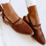 Eileen - Woven-Style Pointed-Toe Slingback Flats voor dames