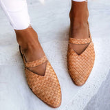 Eileen - Woven-Style Pointed-Toe Slingback Flats voor dames
