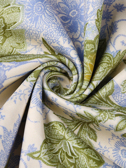 Eszter - Straploze Bloemen Maxi Jurk met Split voor Vrouwen