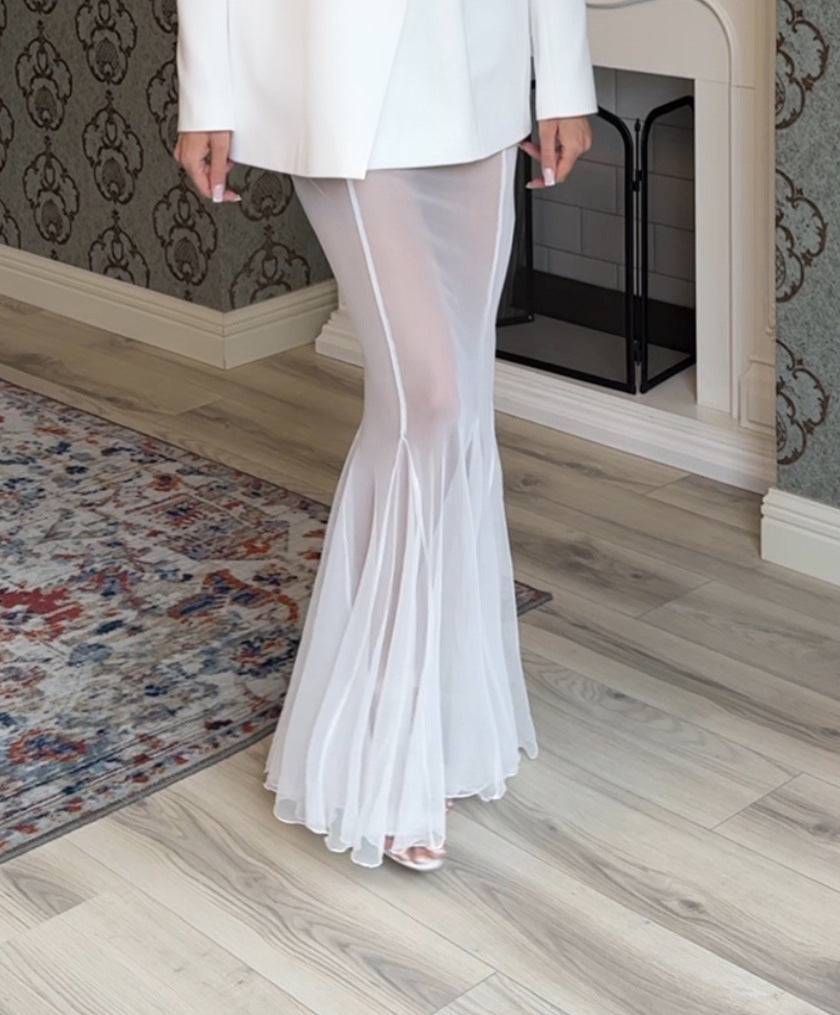 Ivona – Gestructureerde Longline Blazer met Getailleerde Taille