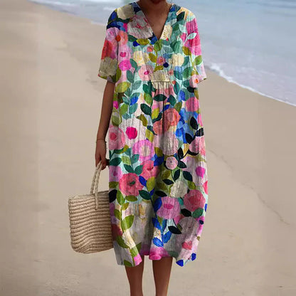 Tess - Zomerjurk met bloemenprint en frisse look