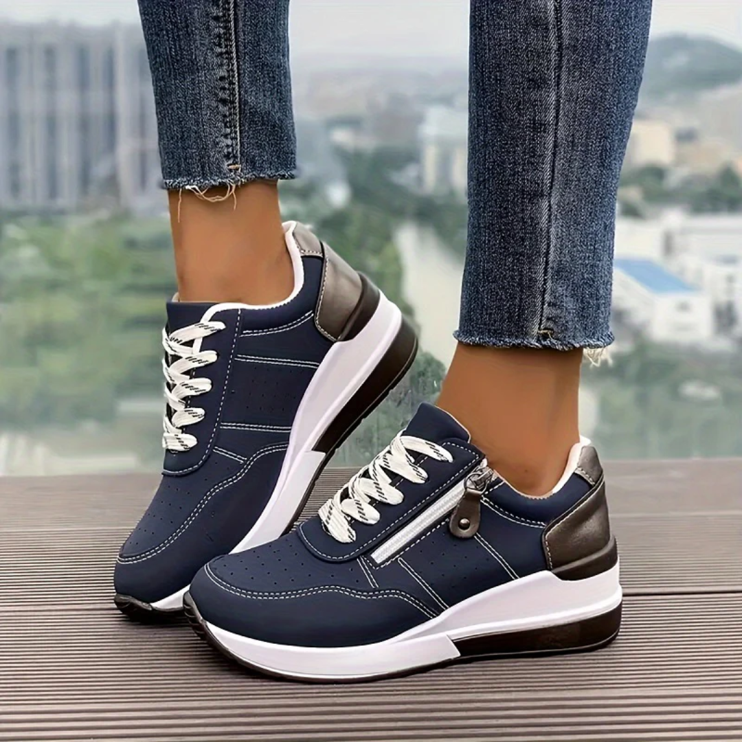 Comfortabele Platform Dames Sneakers Met Rits