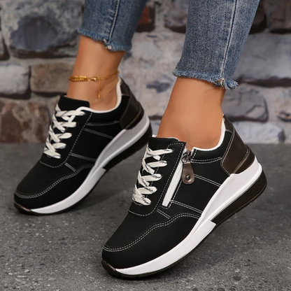 Comfortabele Platform Dames Sneakers Met Rits