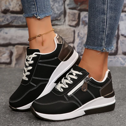 Comfortabele Platform Dames Sneakers Met Rits