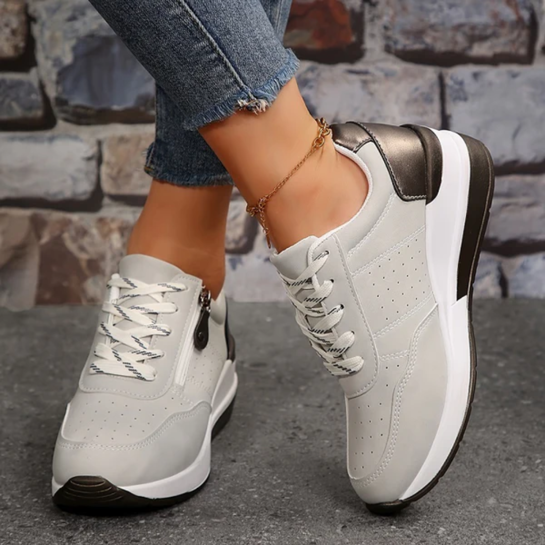 Comfortabele Platform Dames Sneakers Met Rits