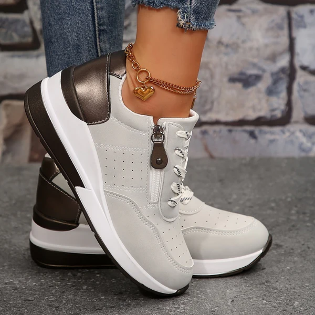 Comfortabele Platform Dames Sneakers Met Rits