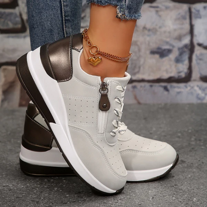 Comfortabele Platform Dames Sneakers Met Rits