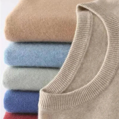 Klassieke Gebreide Heren Trui met Ronde Hals