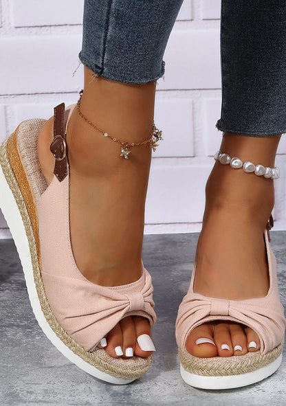 Zahara - Platformsandalen met geknoopte voorband
