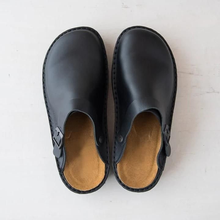 Orthopedische Leren Pantoffels met Hielband en Antislip Zool voor Heren