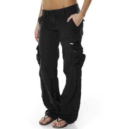 Trendy Robuuste Cargo Broek Dames Met Veel Zakken En Verstelbare Zoom