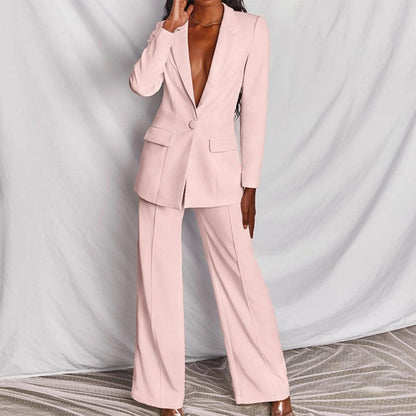 Joliene - Elegante Dames Blazer Set met Flared Broek