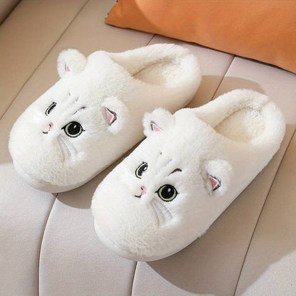 Schattige Warme Pantoffels Met Kattenontwerp Voor Dames