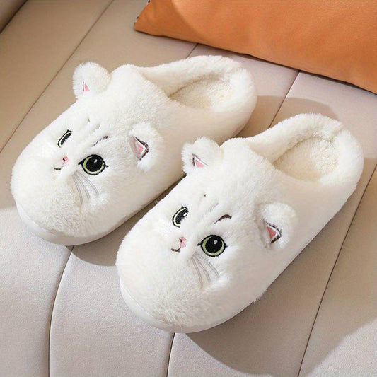 Schattige Warme Pantoffels Met Kattenontwerp Voor Dames
