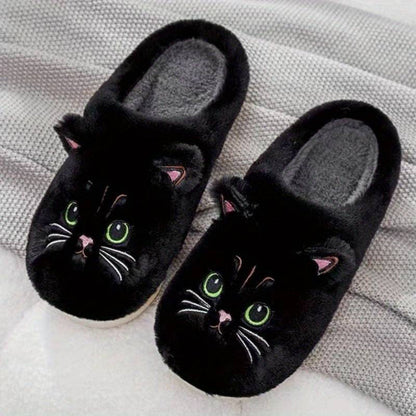 Schattige Warme Pantoffels Met Kattenontwerp Voor Dames