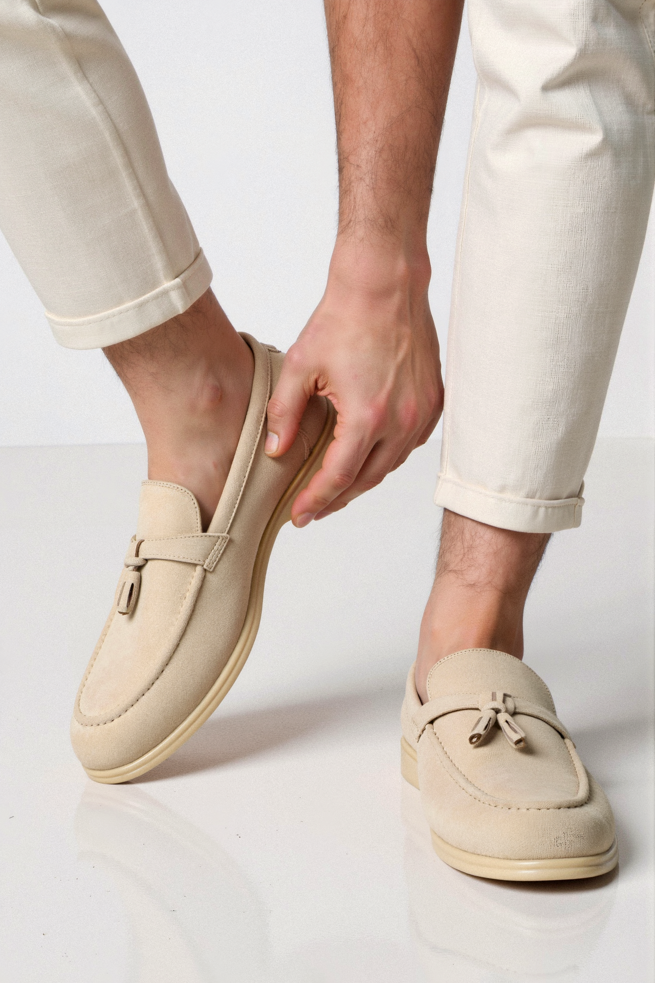 Heren Loafers Met Kwasten En Instapmodel