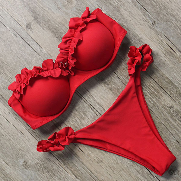 Amira - Push-Up Bikiniset met ruches