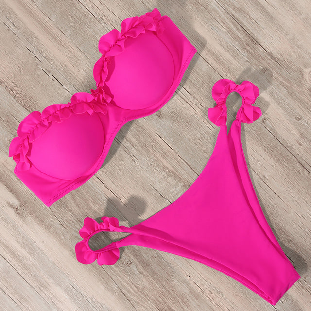 Amira - Push-Up Bikiniset met ruches