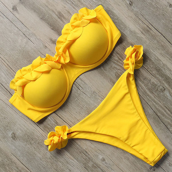 Amira - Push-Up Bikiniset met ruches