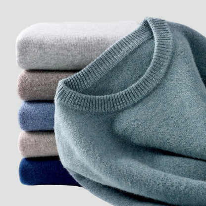 Warme Merino Wollen Crewneck Sweater voor Heren