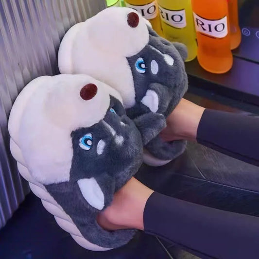 Comfortabele Pluche Husky pantoffels voor Vrouwen