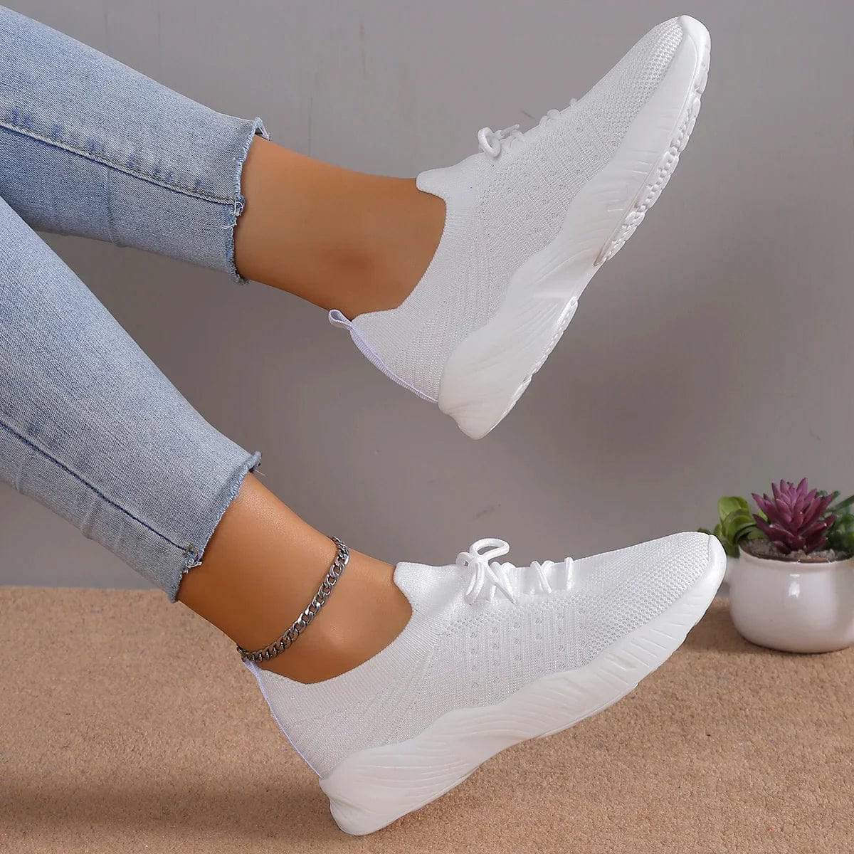 Viktoria - Lichtgewicht ademende sneakers van mesh voor dames