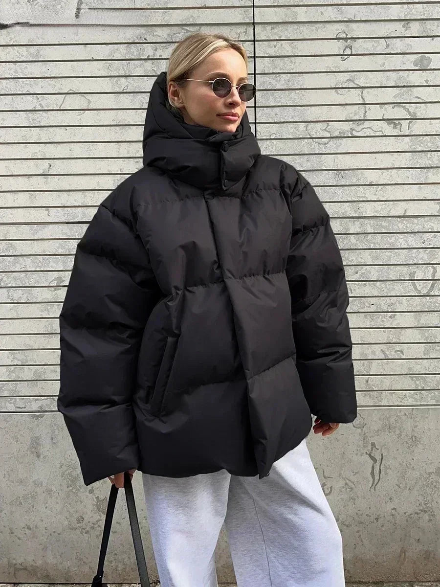 Vrouwen Oversized Puffer Winterjas Met Capuchon