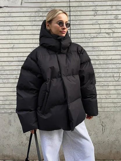 Vrouwen Oversized Puffer Winterjas Met Capuchon