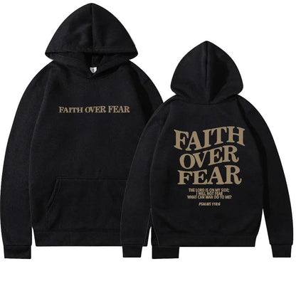 Xandra -  Oversized 'Faith Over Fear' Hoodie voor Dames