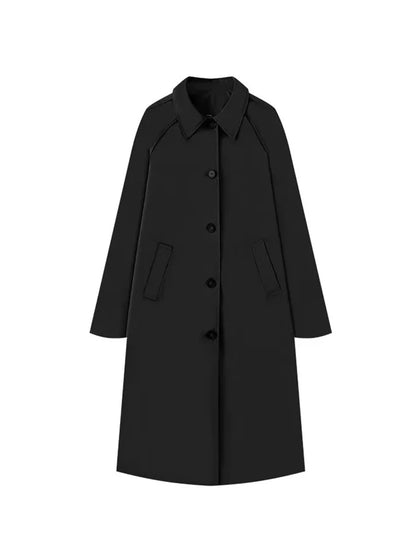 Lange Dames Trenchcoat met Geruitte Binnenvoering