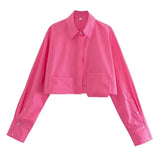 Lina – Cropped Gestreepte Blouse voor Dames