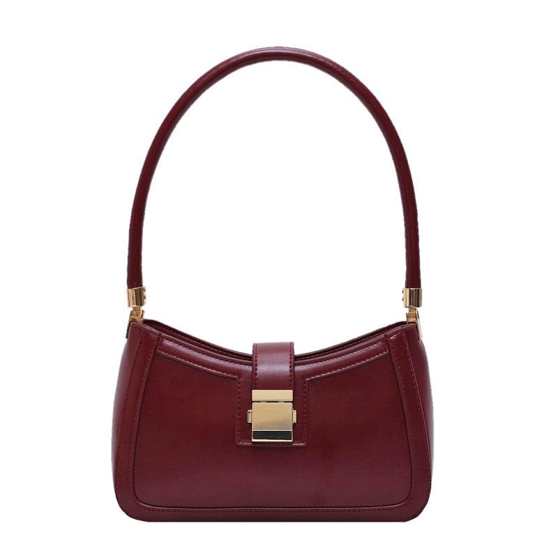 Emma – Elegante Dames Schoudertas met Rits en Gouden Sluiting