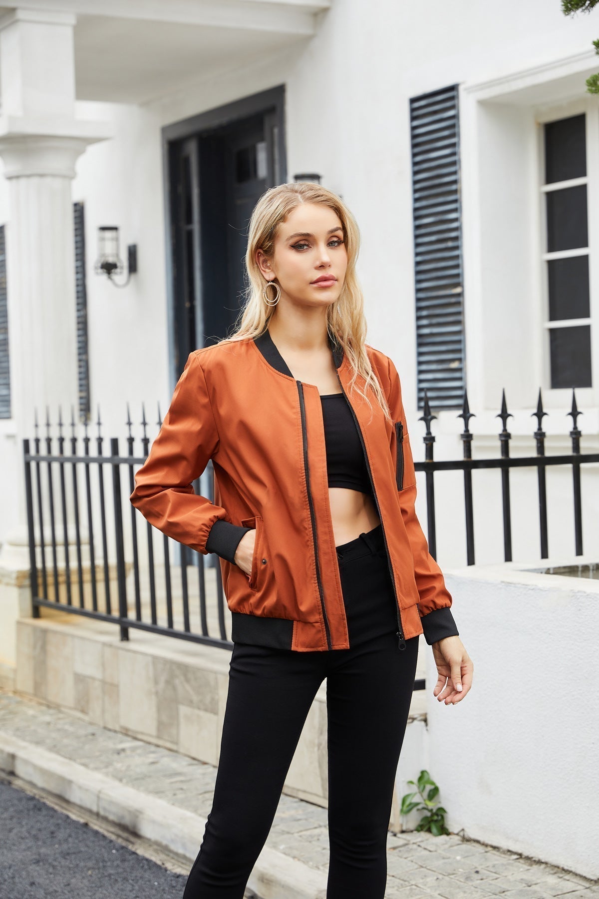 Nadine - Bomberjack met Utility Zakdetail