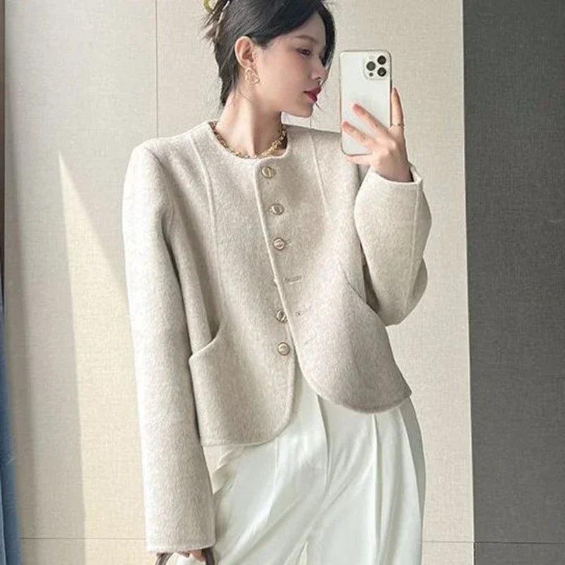 Elodie - Dames Blazer met Knopen en Getailleerde Pasvorm