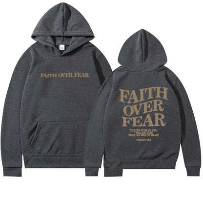 Xandra -  Oversized 'Faith Over Fear' Hoodie voor Dames