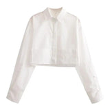 Lina – Cropped Gestreepte Blouse voor Dames