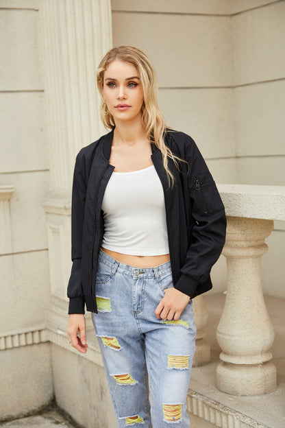 Nadine - Bomberjack met Utility Zakdetail