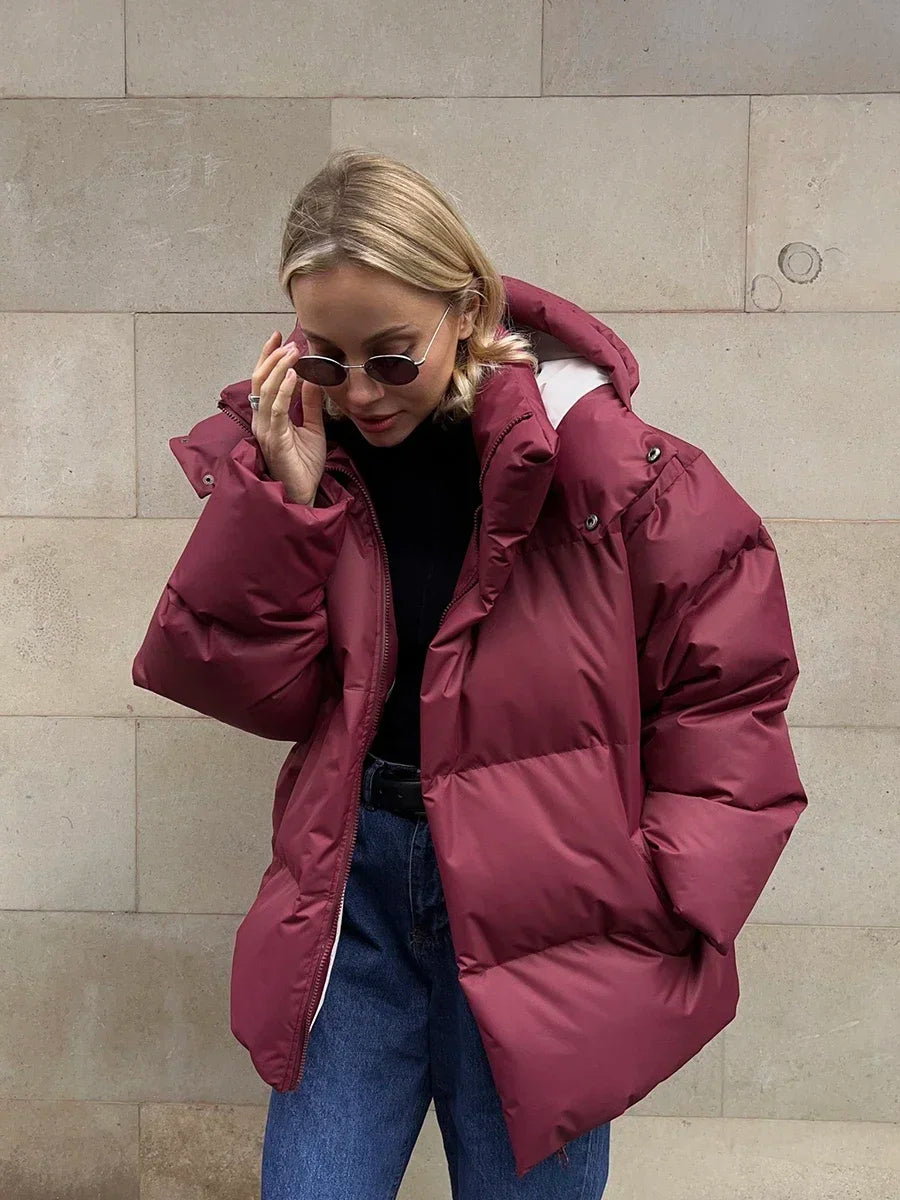 Vrouwen Oversized Puffer Winterjas Met Capuchon