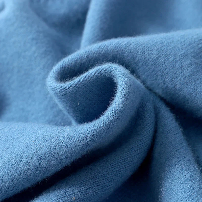 Merino Wol Gebreide Trui met Ronde Hals Warm en Zacht voor Heren