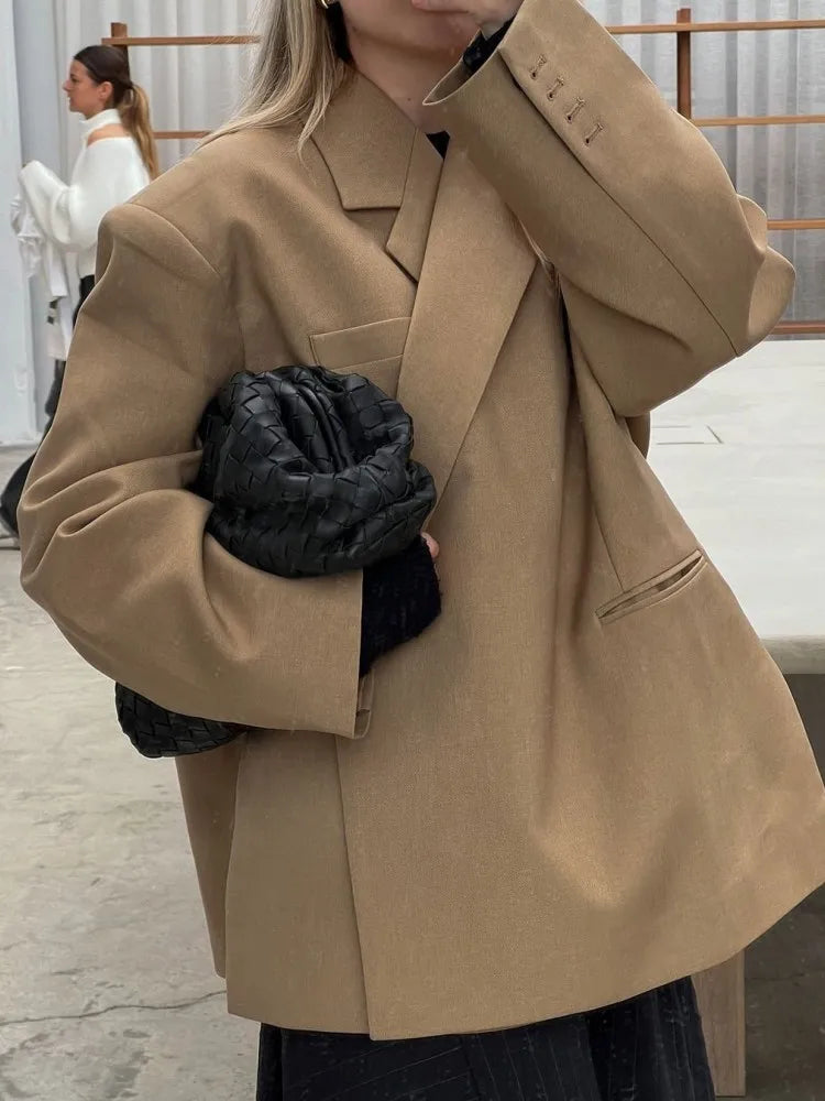 Alejandra - Oversized Blazer met Gestructureerde Schouders