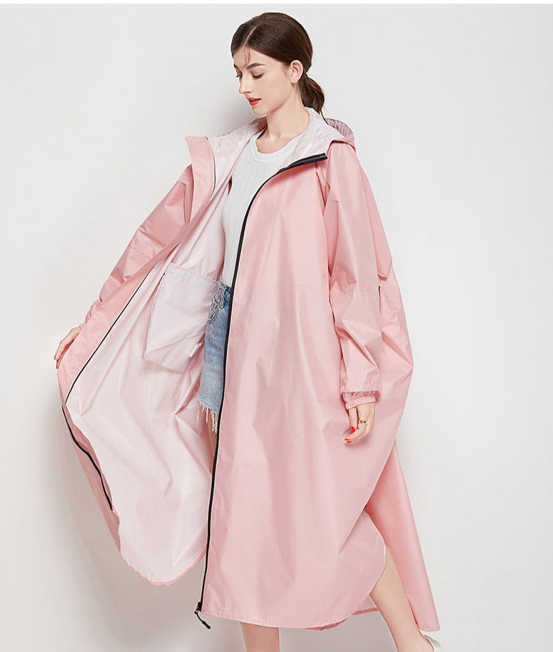 Dames Waterdichte Regenjas Poncho met Capuchon en Opbergzak