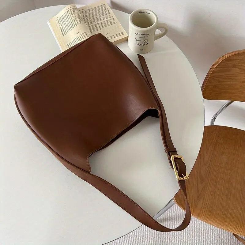 EVA Elegante Leren Schoudertas – Premium Werk- & Weekendtote